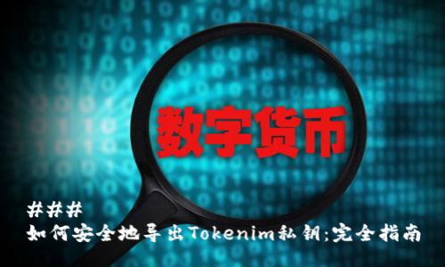 ###
如何安全地导出Tokenim私钥:完全指南